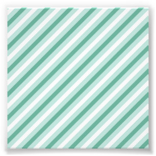 Mint Green White Fleur De Lis Delicate Pastel Foto Afdruk