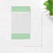 Mint Green White Grey Herringbone die kaarten afge Visitekaartjes (Bureau)