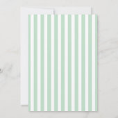 Mint Green White Grey Nautical Wedding Invitation Kaart (Achterkant)