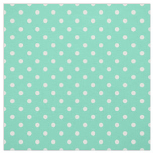 Mint Green White Polka Dot Spot Pattern Stof