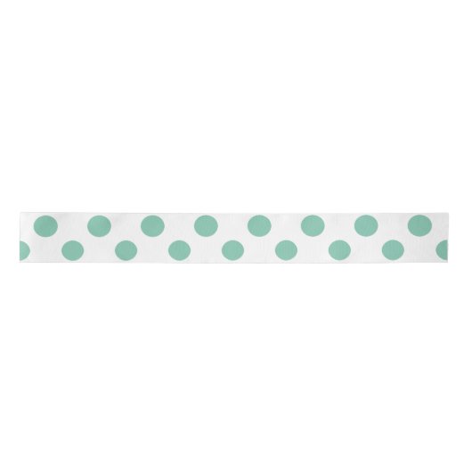 Mint Green White Polka Dots Pattern Lint (Voorkant)