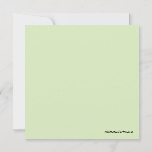 Mint Green Zebra Neutraal Baby shower Uitnodiging (Achterkant)