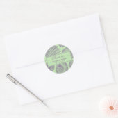 Mint Green Zee shell Wedding Dank u Sticker (Envelop)