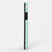 Mint Green Zigzag Chevron Stripes. Case-Mate iPhone Case (Achterkant/rechts)