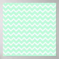 Mint Green Zigzag Chevron Stripes.