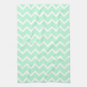 Mint Green Zigzag Chevron Stripes. Theedoek