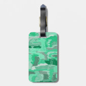 Mint Greenery Abstract Bagagelabel (Achterkant verticaal)