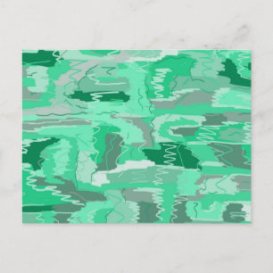 Mint Greenery Abstract Briefkaart
