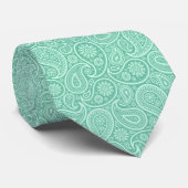 Mint-GreenTones Paisley Wedding Stropdas (Opgerold)