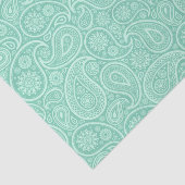 Mint-gren tones paisley-patroon tissuepapier (Detail)