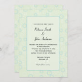 Mint Groen & Blauwgroen Blauw Swirl Patroon Bruilo Kaart (Voorkant / Achterkant)