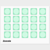 Mint Groen Elegante Kleur Custom Blank Modern Vierkante Sticker (Vel)