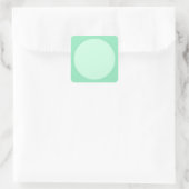 Mint Groen Elegante Kleur Custom Blank Modern Vierkante Sticker (Tas)