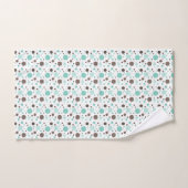 MINT GROEN EN BROWN CIRCLS BAD HANDDOEK (Handdoek)