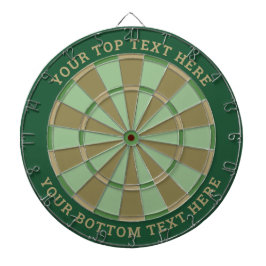 Mint Groen en Bruin Dartbord met aangepaste tekst