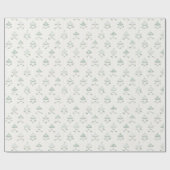 Mint Groen en Goud Carrousel Gift Cadeaupapier (Vlak)