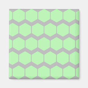 Mint groen en grijs, retro geometrisch patroon. magneet