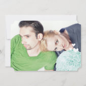 Mint Groen en Grijs Succulent Moderne Bruiloft Kaart (Achterkant)