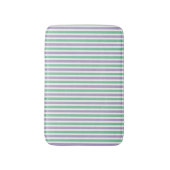 Mint groen en lavender strips modern badmat (Voorkant Verticaal)