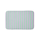 Mint groen en lavender strips modern badmat (Voorkant)