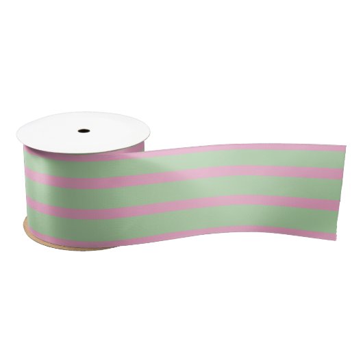 Mint groen en roze gestreept lint pastel baby (Spoel)