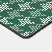 Mint groen en wit houndstooth patroon bureaumat (Hoek)