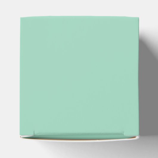 Mint groen en wit kant aangepaste gunst doos bedankdoosjes (Bovenkant)