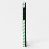 Mint-groen en wit monogram Chevron Pattern Case-Mate iPhone Case (Achterkant/links)