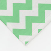 Mint-groen en wit monogram Chevron Pattern Fleece Deken (Hoek)