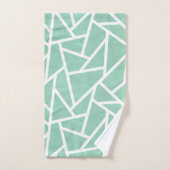 Mint groen en wit mozaïekpatroon bad handdoek (Handdoek)