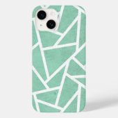 Mint groen en wit mozaïekpatroon Case-Mate iPhone case (Achterkant)