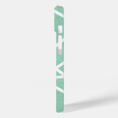 Mint groen en wit mozaïekpatroon Case-Mate iPhone case (Achterkant / Links)