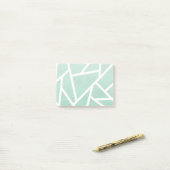 Mint groen en wit mozaïekpatroon post-it® notes (Op bureau)