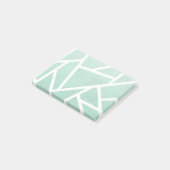 Mint groen en wit mozaïekpatroon post-it® notes (Schuin)