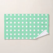 Mint groen en wit Stippen Moderne elegante Sjabloo Bad Handdoek (Handdoek)