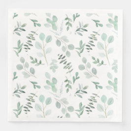 Mint Groen Eucalyptus Waterverf Papier Servet
