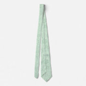 Mint-Groen Floral Lace Pattern Stropdas (Achterkant)