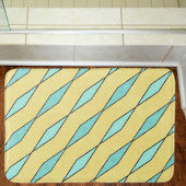Mint Groen Geel Zwart Diagonaal Retro Modern Badmat