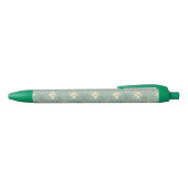 Mint groen, goud, Art Decopatroon, , retro,M Zwarte Inkt Pen (Bovenkant)