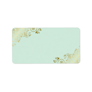Mint Groen & Goud DIY Print Bruiloft Adres Etiket