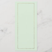 Mint groen goud kleurrijke kolibrie Bruiloft Menu (Achterkant)