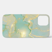 Mint groen goud marmer: getextureerd Case-Mate iPhone case (Achterkant (horizontaal))