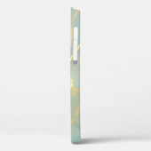 Mint groen goud marmer: getextureerd Case-Mate iPhone case (Achterkant / Links)