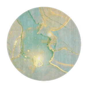 Mint groen goud marmer: getextureerd snijplank