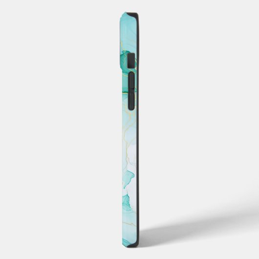 Mint Groen Goud Wit Marmer Case-Mate iPhone Case (Achterkant / Links)
