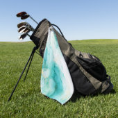 Mint Groen Goud Wit Marmer Golfhanddoek (Groen)