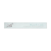 Mint Groen Grijs Bloemen Wraparound Label Adreslabel Wikkel (Individueel)