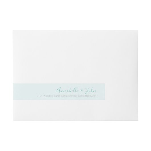 Mint Groen Grijs Bloemen Wraparound Label Adreslabel Wikkel (Voorkant)