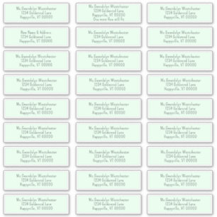 Mint Groen Individuele Mailing Adresetiketten Sticker