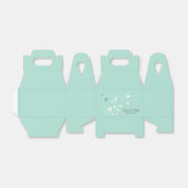 Mint groen & lichtgrijs wijnstok Initialen dank u Bedankdoosjes (Uitgevouwen)